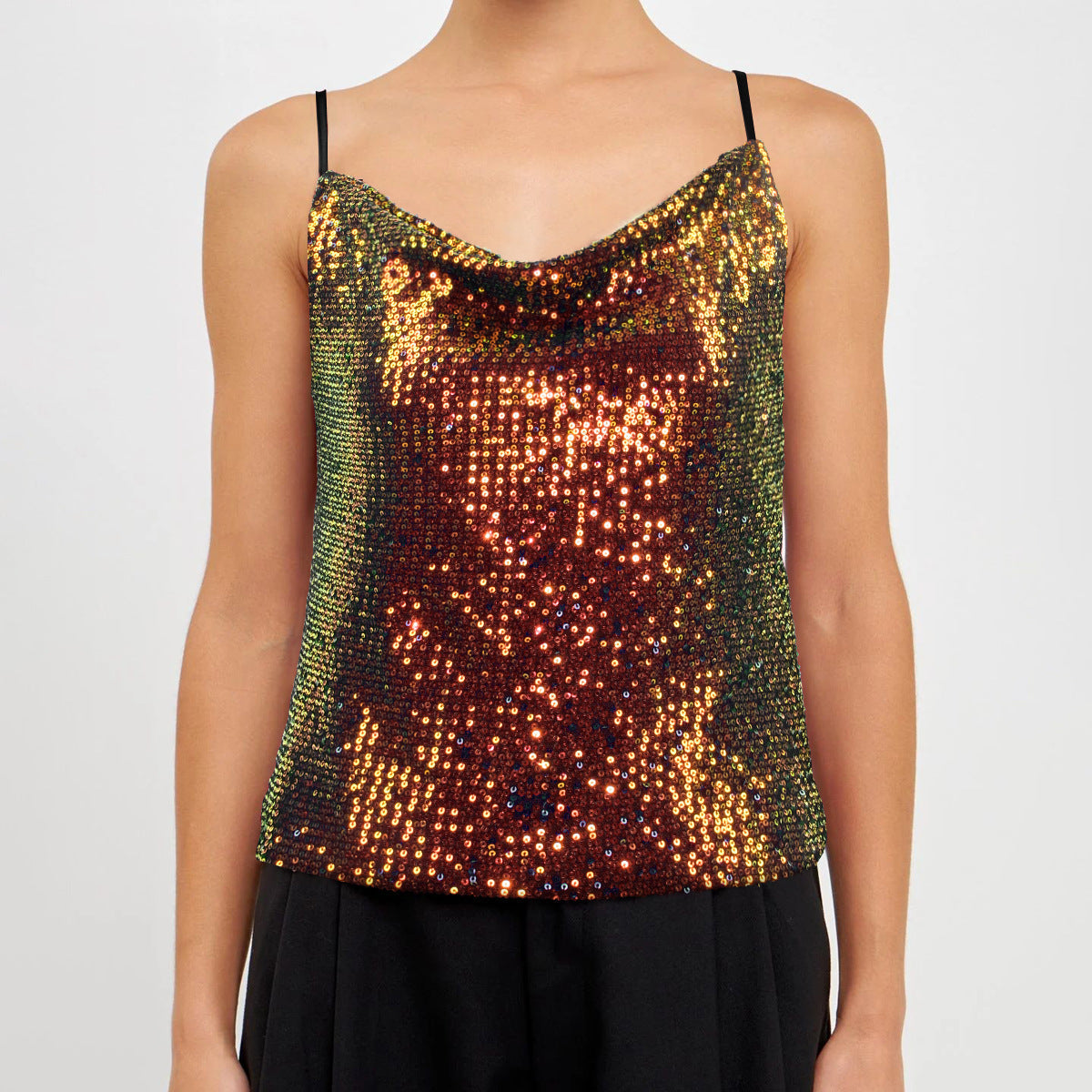 Damen-Top mit leuchtenden Pailletten - Nerya