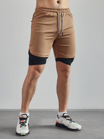 SportFit - 2 in 1 Mesh Shorts mit Innenfutter