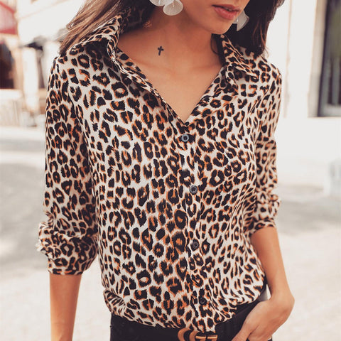 LEONA- Bluse mit Leopardenmuster