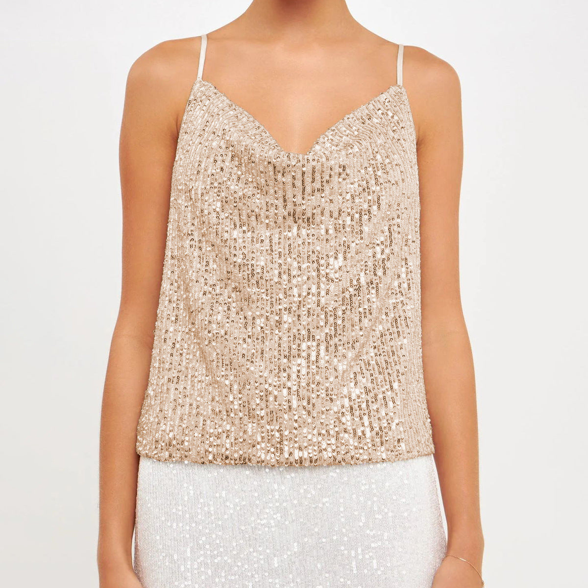 Damen-Top mit leuchtenden Pailletten - Nerya