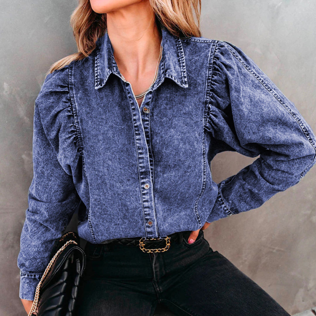 Daphne - Stylische Denim-Bluse