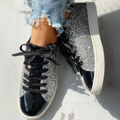 Sasha - Luxuriöse Casual-Schuhe mit Glitzerpartikeln