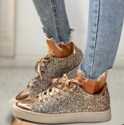 Sasha - Luxuriöse Casual-Schuhe mit Glitzerpartikeln