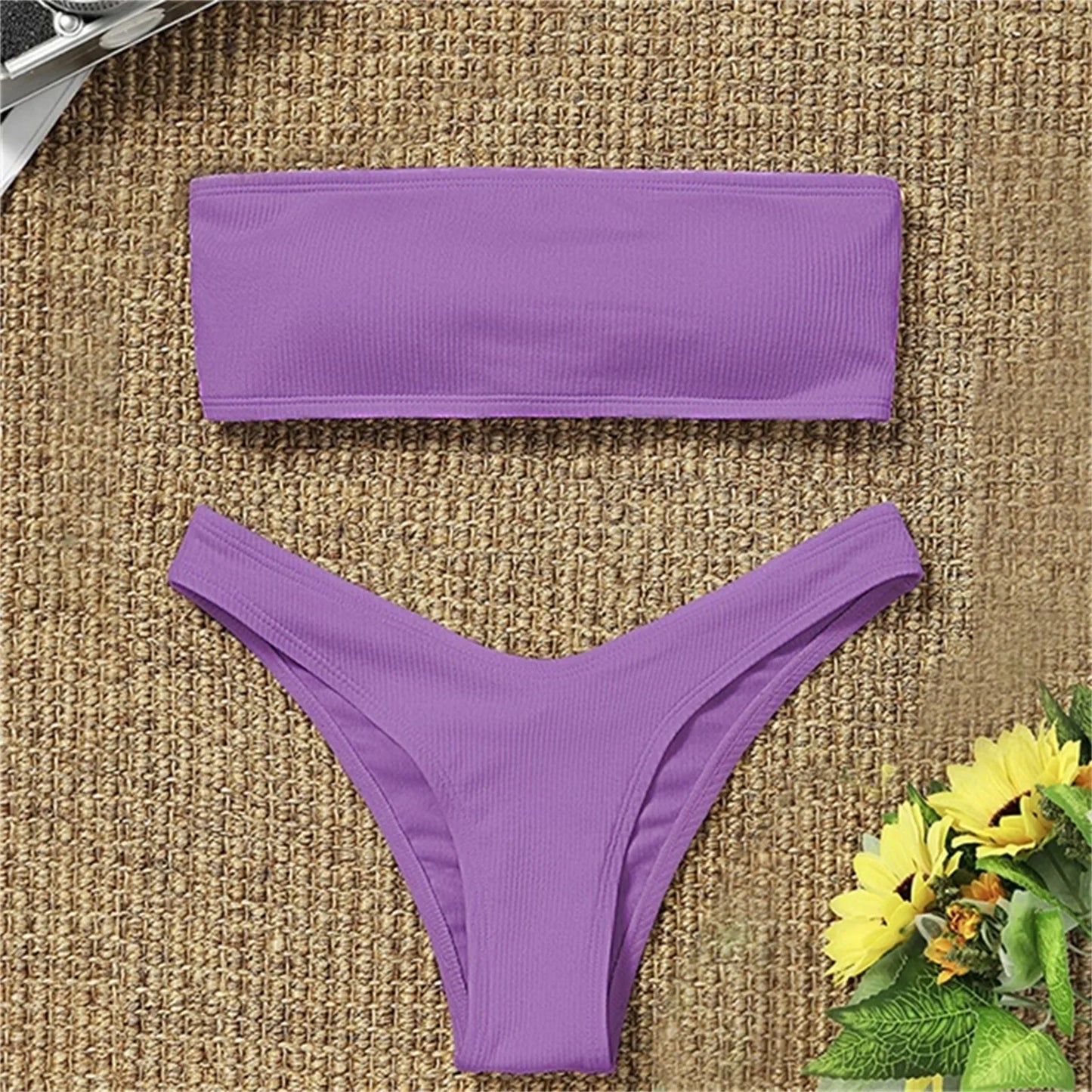 Ocean Chic - Neuer Bikini Set mit hoher Taille und trägerlos