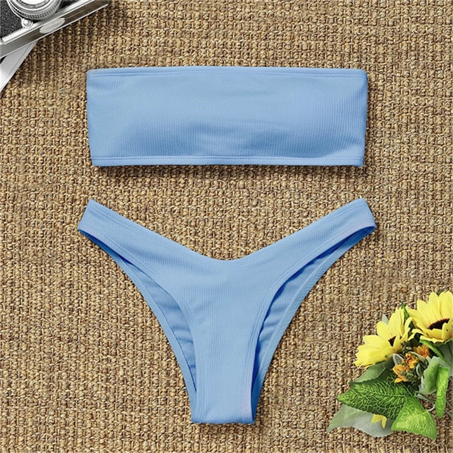 Ocean Chic - Neuer Bikini Set mit hoher Taille und trägerlos