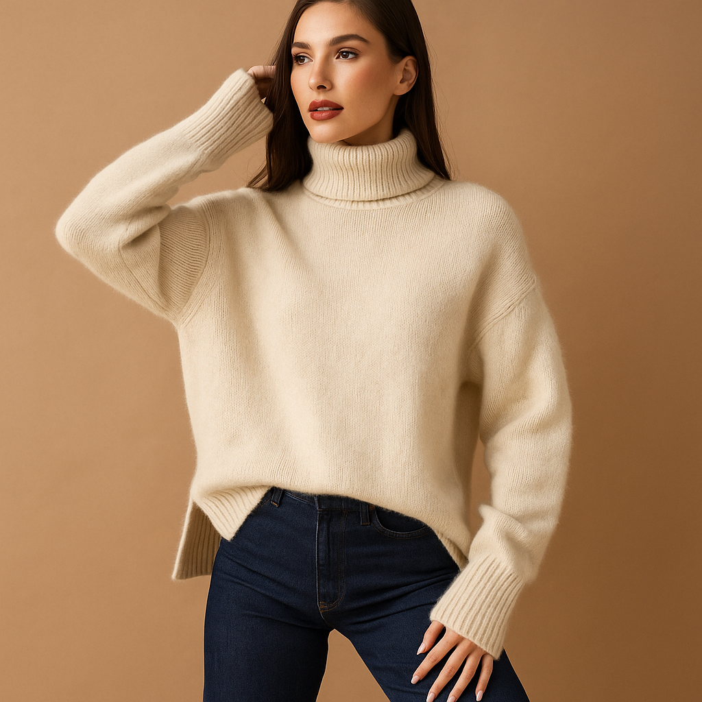 Rollkragenpullover in Übergröße für Frauen - Gwen