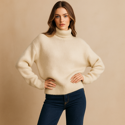 Rollkragenpullover in Übergröße für Frauen - Gwen