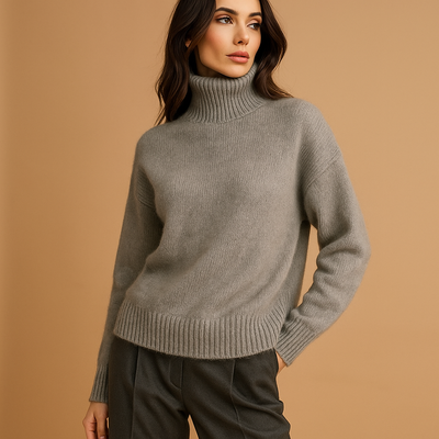 Rollkragenpullover in Übergröße für Frauen - Gwen