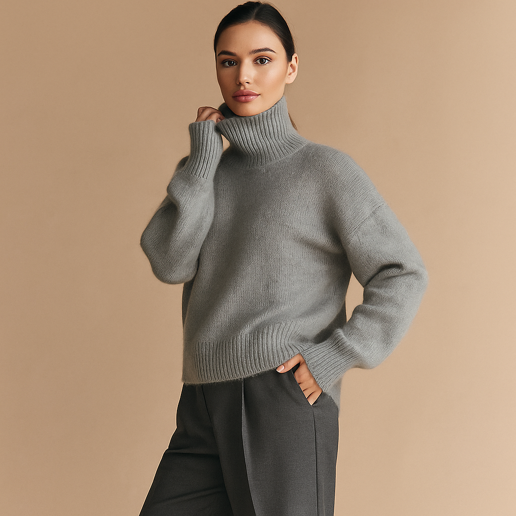 Rollkragenpullover in Übergröße für Frauen - Gwen