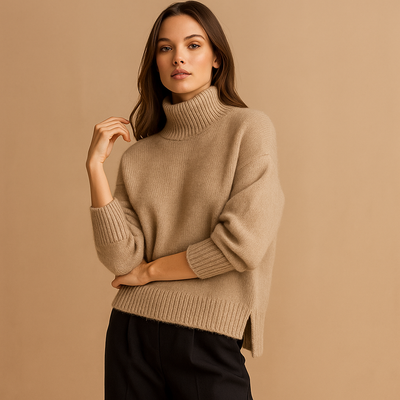 Rollkragenpullover in Übergröße für Frauen - Gwen