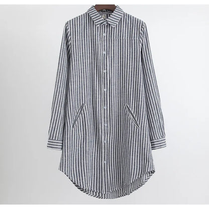 Gina - Oversize-Bluse Women Striped Style