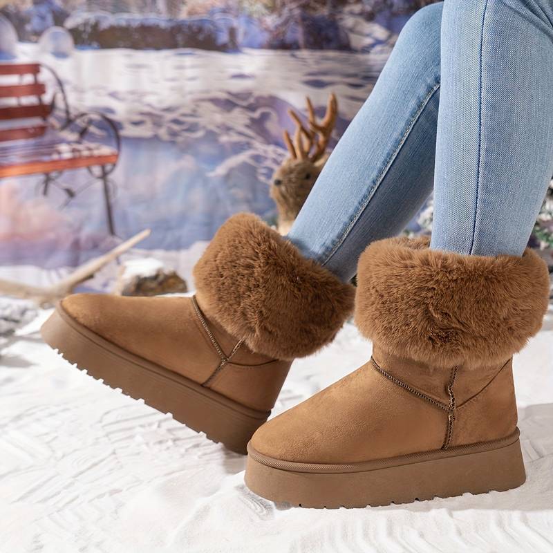 Plüsch Schneestiefeletten für Frauen