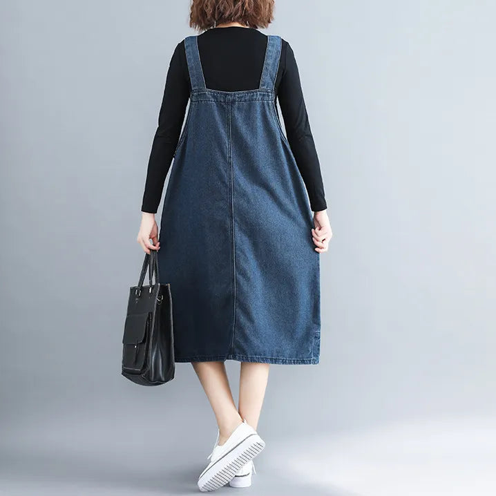 Jeans-Latzkleid mit lockerer Passform - Vici