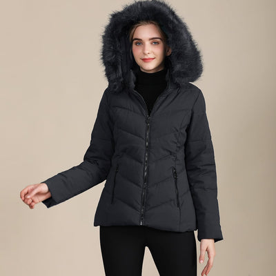 Steppjacke mit Kapuze aus Fleece für Damen - Nerise