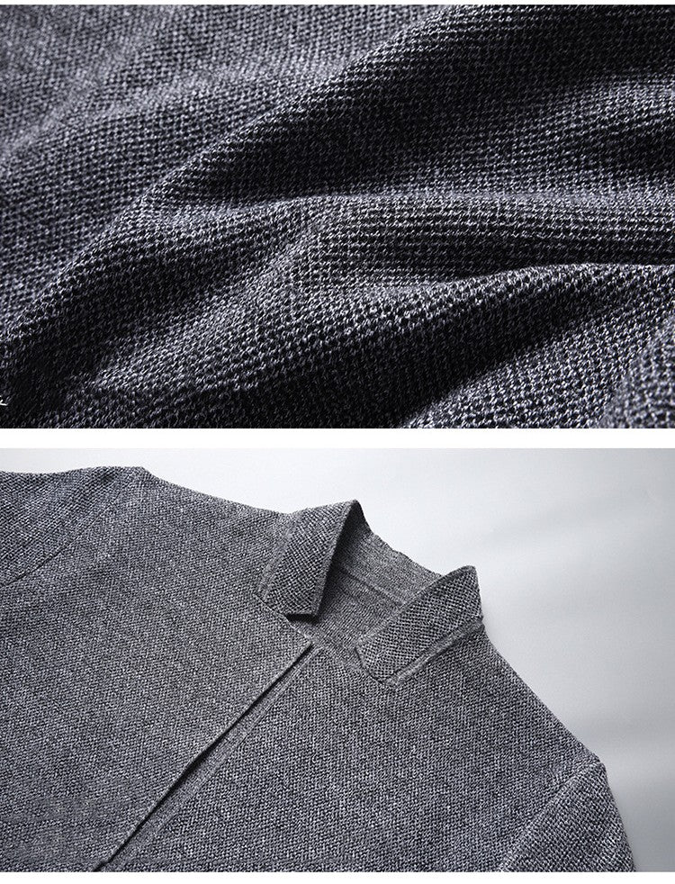 Herrenstrickjacke mit Mao-Kragen - Karl