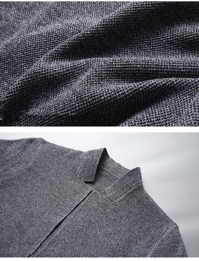 Herrenstrickjacke mit Mao-Kragen - Karl