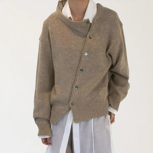 PAIGE - Kaschmir-Wickeljacke mit verspielten Knopfdetails