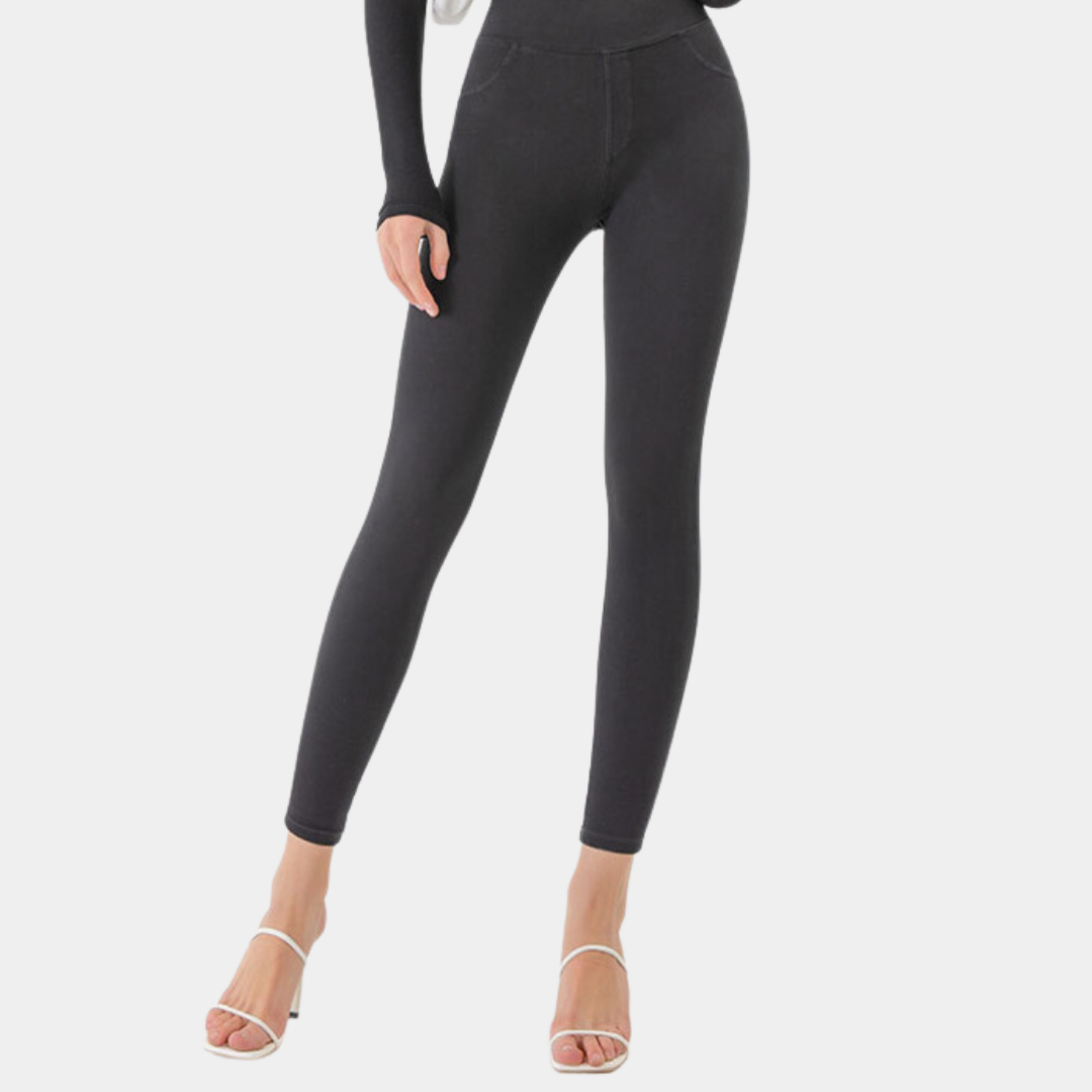 Nettie - Schmal geschnittene Denim-Leggings für Frauen