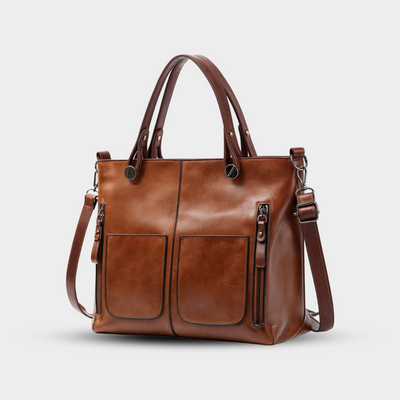 Große vegane Damen-Tasche aus Leder - Renata