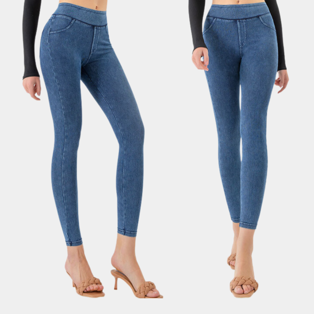 Nettie - Schmal geschnittene Denim-Leggings für Frauen