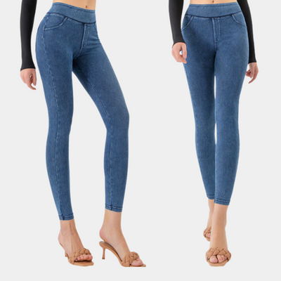 Nettie - Schmal geschnittene Denim-Leggings für Frauen