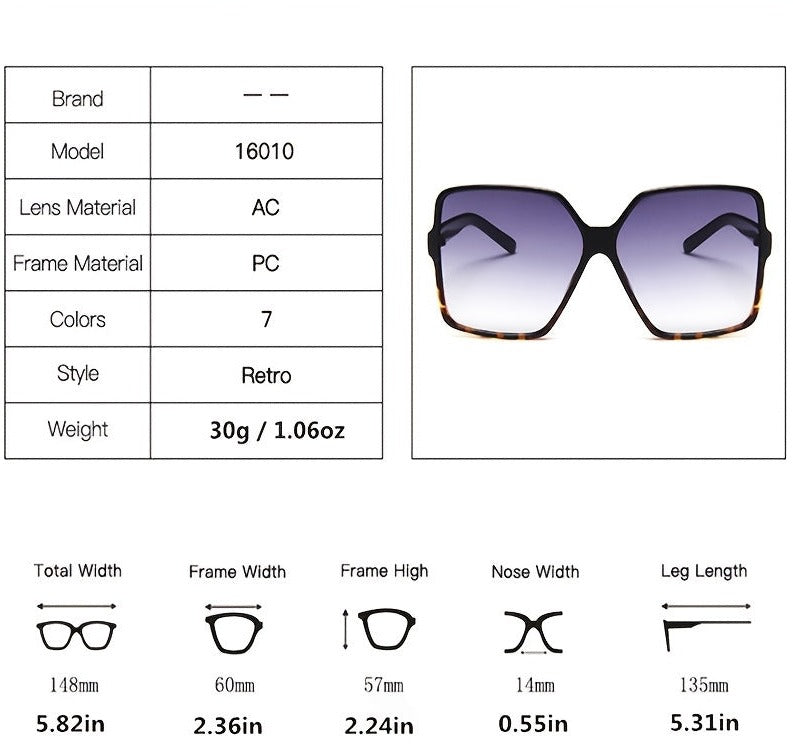 Nolly - Quadratische Sonnenbrille mit Farbverlauf