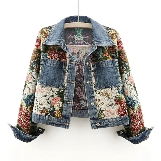 Totêm - Geblümte Denim-Jacke