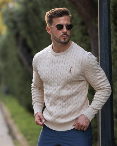Geflochtener Strickpullover für Männer - Lioren