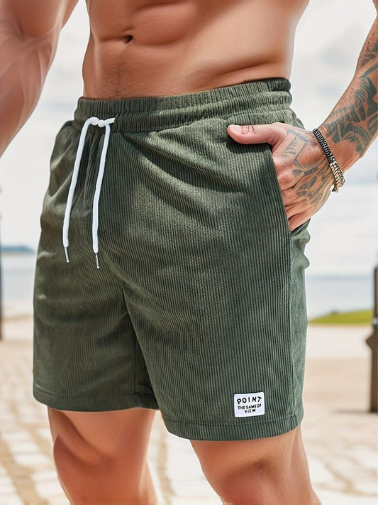 Lässige Herren Cord Shorts mit Kordelzug