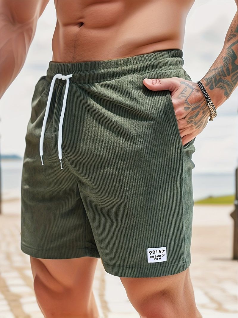 Lässige Herren Cord Shorts mit Kordelzug