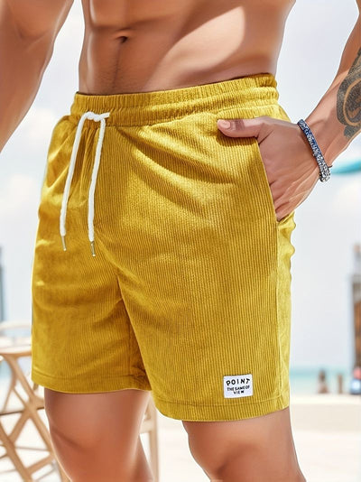 Lässige Herren Cord Shorts mit Kordelzug