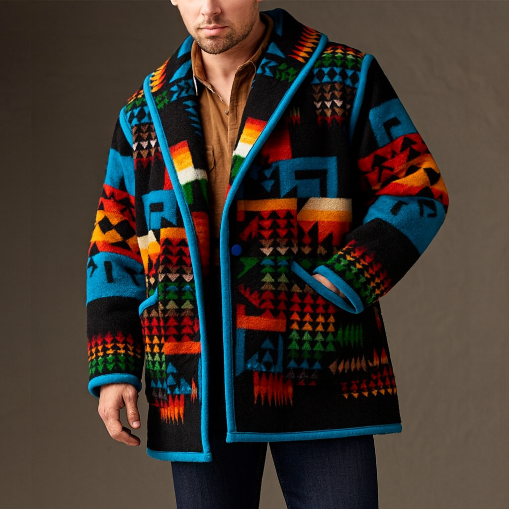 Bedruckte kurze Strickjacke - Darius