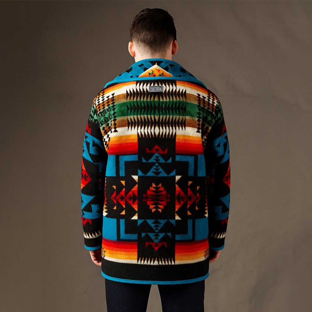 Bedruckte kurze Strickjacke - Darius