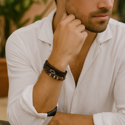 Elegant Vintage - Luxuriöses Lederarmband