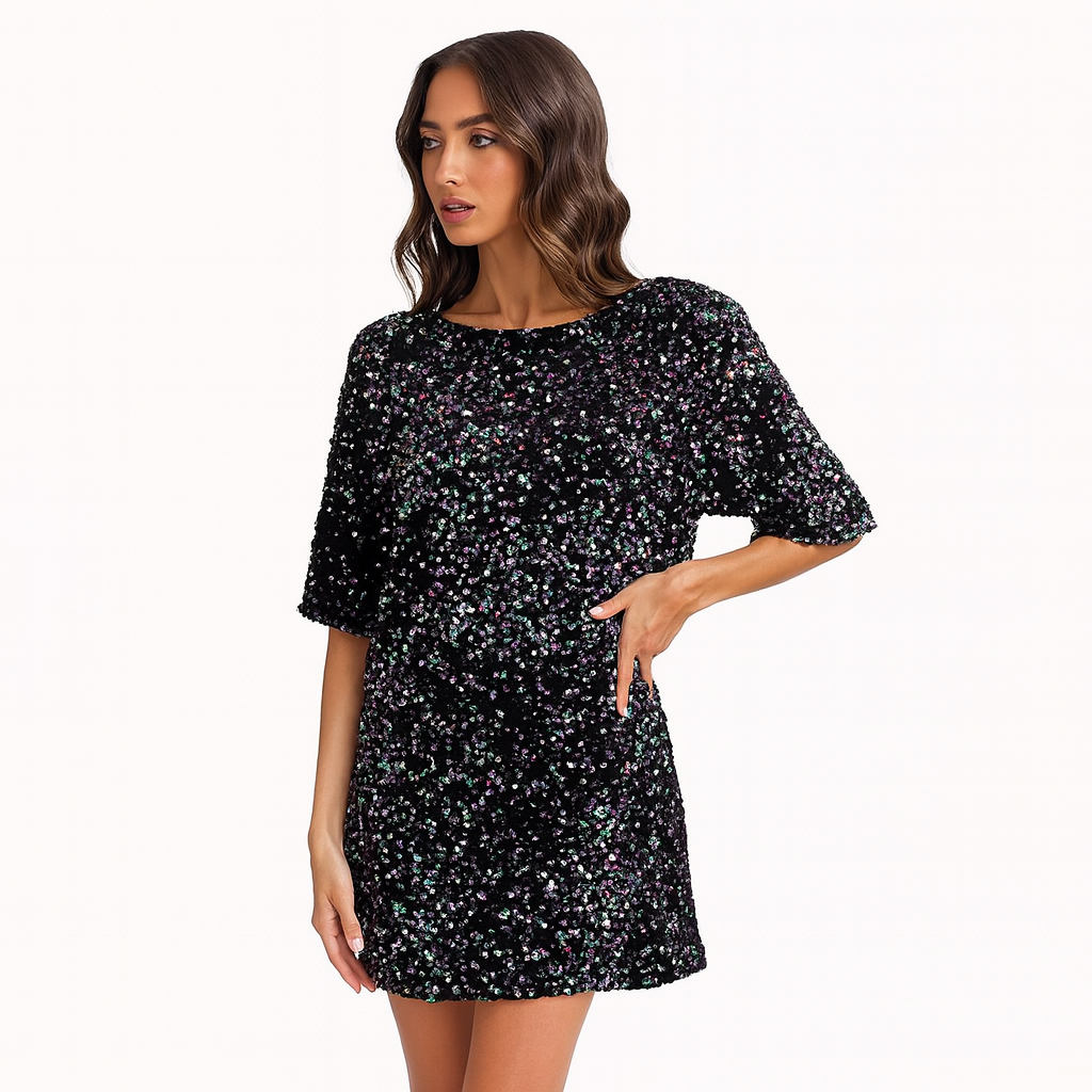 Kleid mit Pailletteneffekt für Frauen - Nalhira