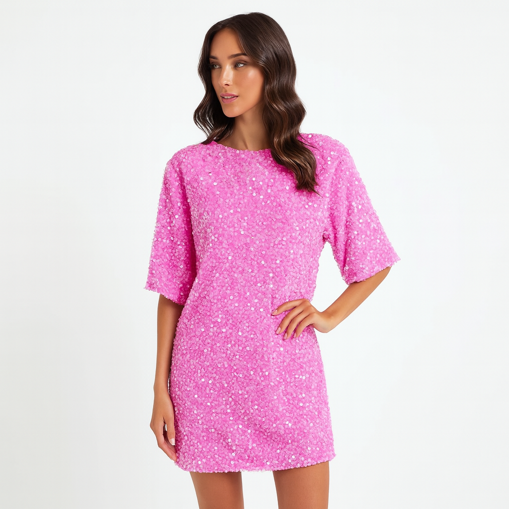 Kleid mit Pailletteneffekt für Frauen - Nalhira