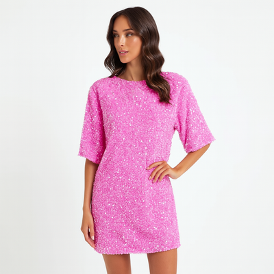 Kleid mit Pailletteneffekt für Frauen - Nalhira