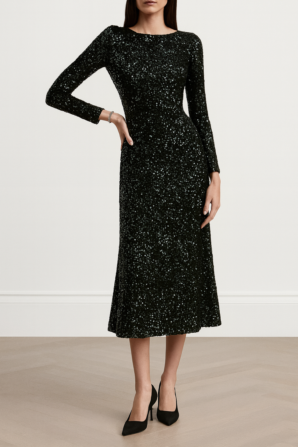 Damen Partykleid mit Pailletten - Elissa