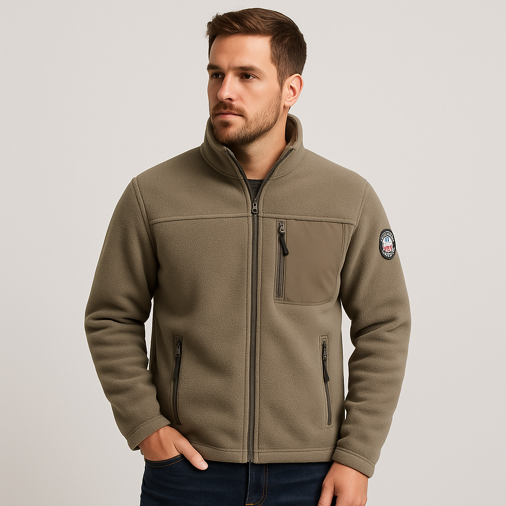 Leichte Herrenjacke mit Fleece-Effekt - Renlo