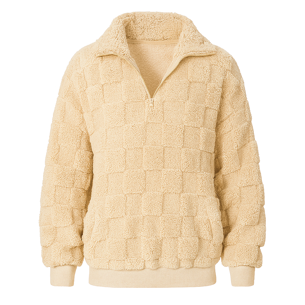 Fleece-Rollkragenpullover mit Reißverschluss - Noémie