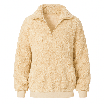 Fleece-Rollkragenpullover mit Reißverschluss - Noémie