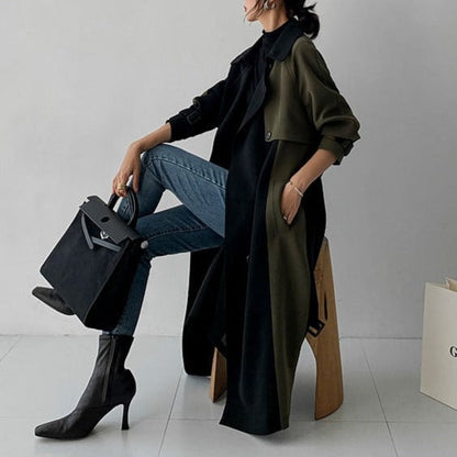 Lina - Trenchcoat im schicken Stil in Marine und Olive