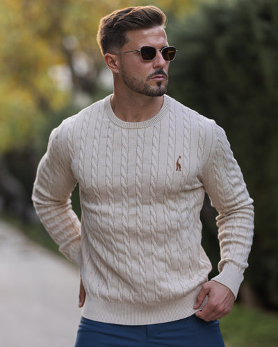 Geflochtener Strickpullover für Männer - Lioren