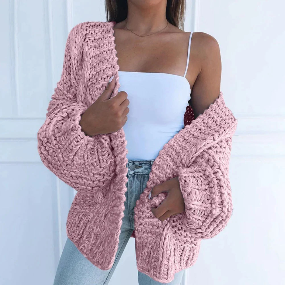 KIRA - Grob gestrickte Strickjacke