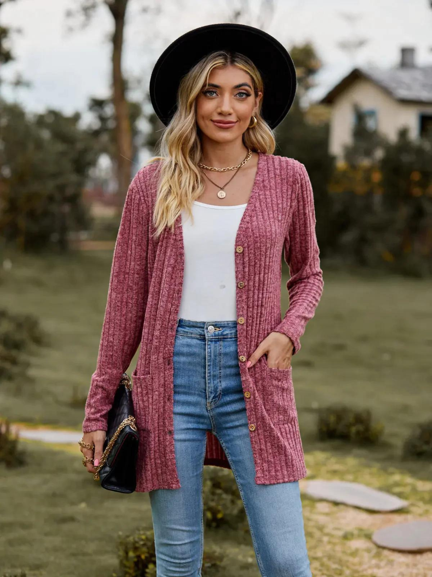 MAREN - Pit Stripe Strickjacke