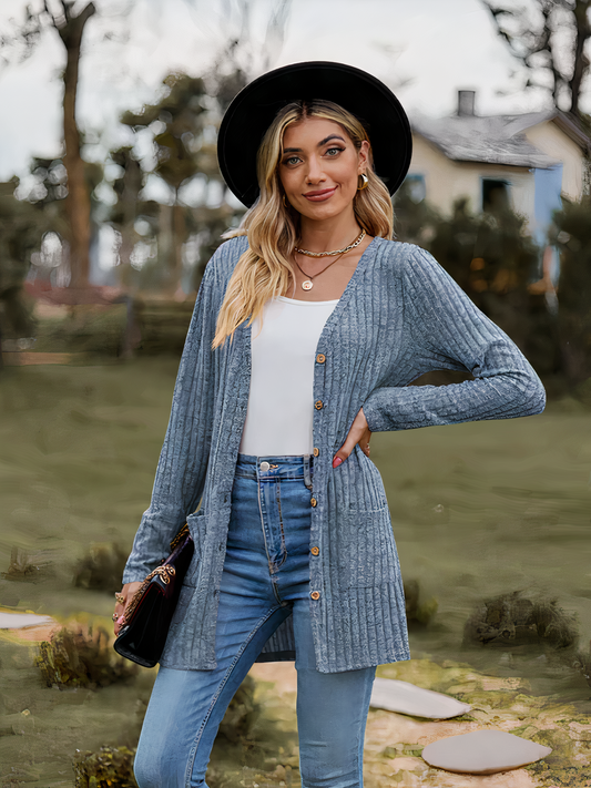 MAREN - Pit Stripe Strickjacke