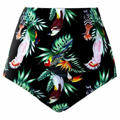 Finja - Sommer Frauen Hohe Taille Bikini Bottom Floral Bademode