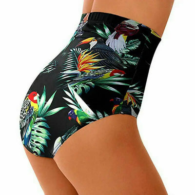 Finja - Sommer Frauen Hohe Taille Bikini Bottom Floral Bademode