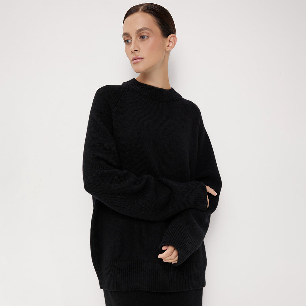 Damen Strickpullover mit Rundhalsausschnitt - Eveline