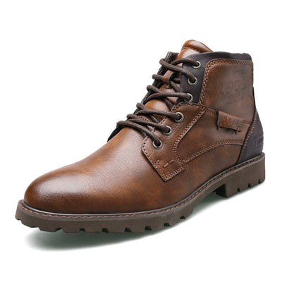 Herren Lederstiefel mit rutschfester Sohle - Jason